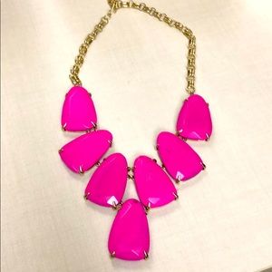 Kendra Scott Harlow Bib necklace in hot pink.